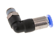 Push-In Fitting 6mm & R1/8'' Male Auto Shut-Off Elbow Brass/PBT 0-10bar (0-145psi) [2 Pieces]