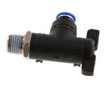 Válvula de bola de codo de 2 vías 6 mm - R1/4'' Plástico/Latón