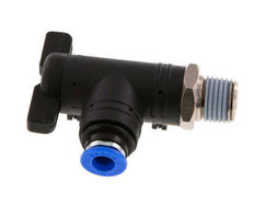 Válvula de bola de codo de 2 vías 6 mm - R1/4'' Plástico/Latón