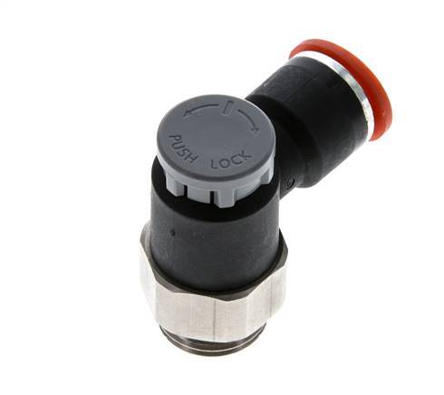 Flow Control Valve Meter-In Elbow 10 mm - G3/8'' Brass/PA 66 Locknut