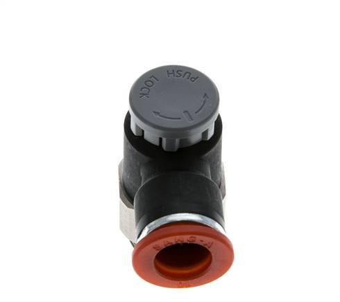 Flow Control Valve Meter-In Elbow 10 mm - G3/8'' Brass/PA 66 Locknut