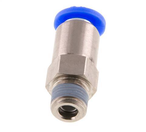 Válvula de retención a presión de 6mm y R1/8'' macho de latón/PBT 0,2-10bar (3-145psi) con rosca para manguera