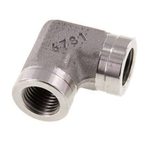 Racor acodado 90deg G1/4'' Hembra Acero inoxidable de alta presión 350bar (4917.5psi) Hidráulico