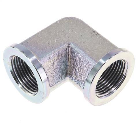 Racor acodado 90deg G1'' Hembra Acero Alta Presión 160bar (2248.0psi) Hidráulico