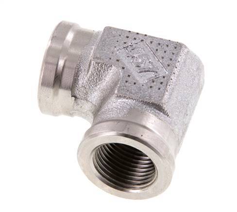 Racor acodado 90deg G3/8'' Hembra Acero inoxidable de alta presión 250bar (3512.5psi) Hidráulico