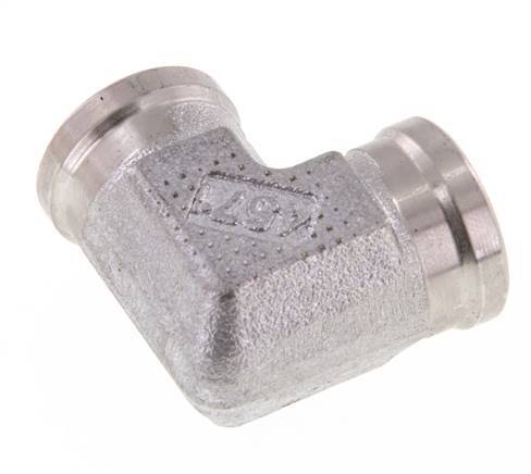 Racor acodado 90deg G3/8'' Hembra Acero inoxidable de alta presión 250bar (3512.5psi) Hidráulico