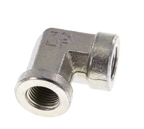 Racor acodado 90deg G1/4'' Hembra Acero Alta Presión 350bar (4917.5psi) Hidráulico