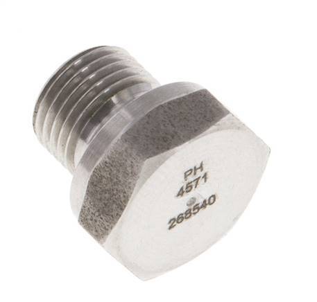 Tapón G1/8'' Acero inoxidable con cono hexagonal externo de 60° 575bar (8078.75psi) Hidráulico