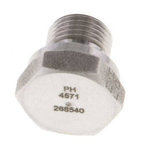 Tapón G1/8'' Acero inoxidable con cono hexagonal externo de 60° 575bar (8078.75psi) Hidráulico