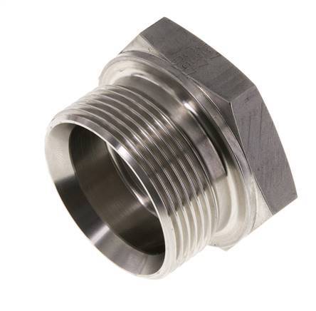 Tapón G1 1/2'' Acero inoxidable con hexágono exterior cono de 60° 125bar (1756.25psi) Hidráulico