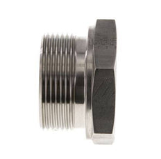 Tapón G1 1/2'' Acero inoxidable con hexágono exterior cono de 60° 125bar (1756.25psi) Hidráulico