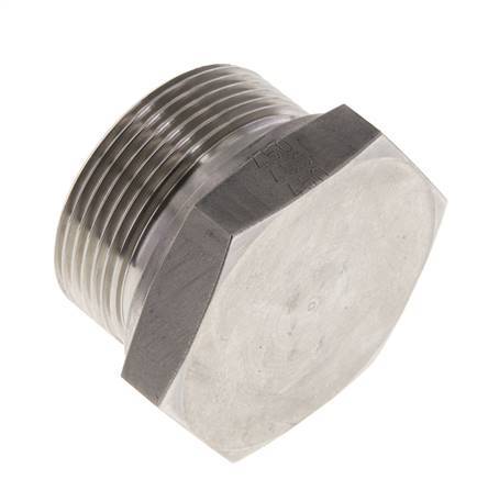 Tapón G1 1/2'' Acero inoxidable con hexágono exterior cono de 60° 125bar (1756.25psi) Hidráulico