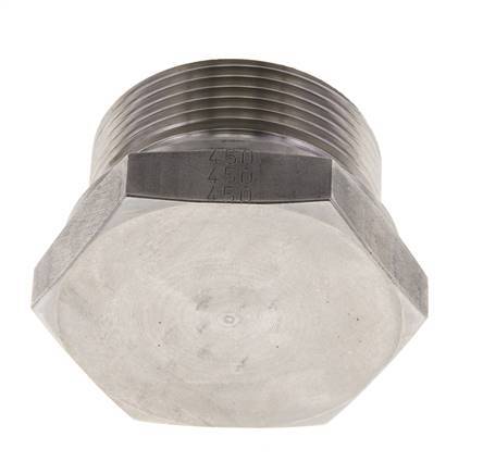 Tapón G1 1/2'' Acero inoxidable con hexágono exterior cono de 60° 125bar (1756.25psi) Hidráulico