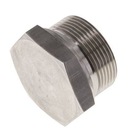 Tapón G1 1/2'' Acero inoxidable con hexágono exterior cono de 60° 125bar (1756.25psi) Hidráulico