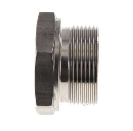 Tapón G1 1/2'' Acero inoxidable con hexágono exterior cono de 60° 125bar (1756.25psi) Hidráulico