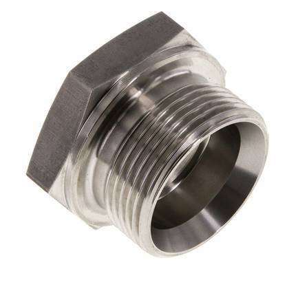 Tapón G1 1/4'' Acero inoxidable con hexágono exterior cono de 60° 150bar (2107,5psi) Hidráulico