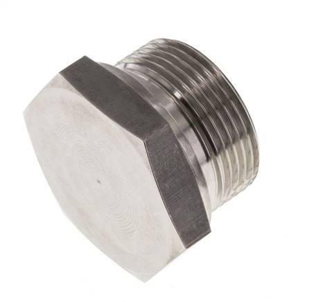 Tapón G1 1/4'' Acero inoxidable con hexágono exterior cono de 60° 150bar (2107,5psi) Hidráulico