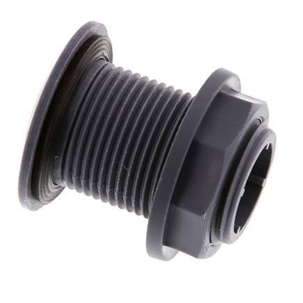 Conexión roscada para grifos de vaciado G1'' DN24 Pasamuros Polipropileno (pp) EPDM 10bar (140,5psi) FDA