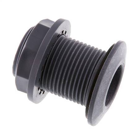 Conexión roscada para grifos de vaciado G1'' DN24 Pasamuros Polipropileno (pp) EPDM 10bar (140,5psi) FDA