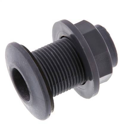 Conexión roscada para grifos de vaciado G3/4'' DN29.5 Pasamuros Polipropileno (pp) EPDM 10bar (140.5psi) FDA