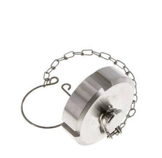 Tuerca de sombrerete Rd58 X 1/6'' DN 32 Acero inoxidable 1.4301 NBR DIN 11851 FDA 21 con cadena