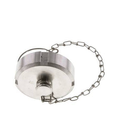 Tuerca de sombrerete Rd58 X 1/6'' DN 32 Acero inoxidable 1.4301 NBR DIN 11851 FDA 21 con cadena