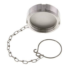 Tuerca de sombrerete Rd58 X 1/6'' DN 32 Acero inoxidable 1.4301 NBR DIN 11851 FDA 21 con cadena