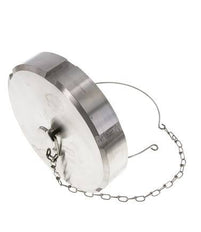 Tuerca de sombrerete Rd130 X 1/4'' DN 100 Acero inoxidable 1.4301 NBR DIN 11851 FDA 21 con cadena