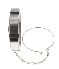 Tuerca de sombrerete Rd130 X 1/4'' DN 100 Acero inoxidable 1.4301 NBR DIN 11851 FDA 21 con cadena