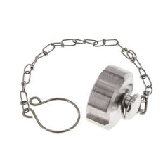 Tuerca de sombrerete Rd34 X 1/8'' DN 15 Acero inoxidable 1.4404 NBR DIN 11851 FDA 21 con cadena