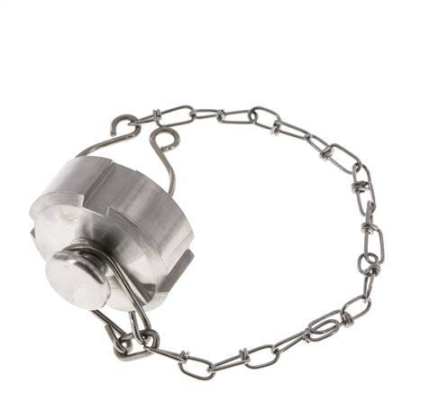 Tuerca de sombrerete Rd34 X 1/8'' DN 15 Acero inoxidable 1.4404 NBR DIN 11851 FDA 21 con cadena