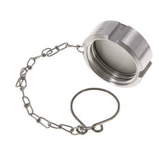 Tuerca de sombrerete Rd44 X 1/6'' DN 20 Acero inoxidable 1.4404 NBR DIN 11851 FDA 21 con cadena