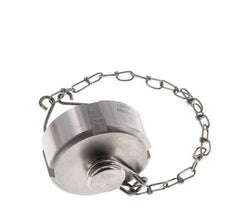 Tuerca de sombrerete Rd44 X 1/6'' DN 20 Acero inoxidable 1.4404 NBR DIN 11851 FDA 21 con cadena