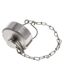 Tuerca de sombrerete Rd44 X 1/6'' DN 20 Acero inoxidable 1.4404 NBR DIN 11851 FDA 21 con cadena