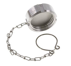 Tuerca de sombrerete Rd44 X 1/6'' DN 20 Acero inoxidable 1.4404 NBR DIN 11851 FDA 21 con cadena