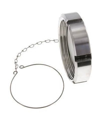 Cap Nut Rd110 X 1/4'' DN 80 Stainless Steel 1.4301 NBR DIN 11851 FDA 21 with Chain