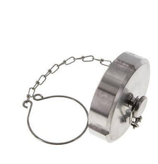 Tuerca de sombrerete Rd65 X 1/6'' DN 40 Acero inoxidable 1.4404 NBR DIN 11851 FDA 21 con cadena