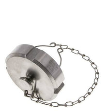 Tuerca de sombrerete Rd65 X 1/6'' DN 40 Acero inoxidable 1.4404 NBR DIN 11851 FDA 21 con cadena
