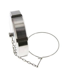 Tuerca de sombrerete Rd110 X 1/4'' DN 80 Acero inoxidable 1.4404 NBR DIN 11851 FDA 21 con cadena