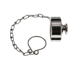 Tuerca de sombrerete Rd34 X 1/8'' DN 15 Acero inoxidable 1.4301 NBR DIN 11851 FDA 21 con cadena
