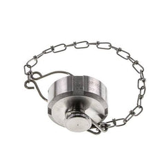 Tuerca de sombrerete Rd34 X 1/8'' DN 15 Acero inoxidable 1.4301 NBR DIN 11851 FDA 21 con cadena