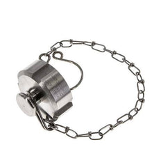 Tuerca de sombrerete Rd34 X 1/8'' DN 15 Acero inoxidable 1.4301 NBR DIN 11851 FDA 21 con cadena
