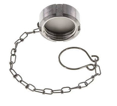 Tuerca de sombrerete Rd34 X 1/8'' DN 15 Acero inoxidable 1.4301 NBR DIN 11851 FDA 21 con cadena