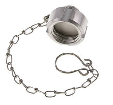 Tuerca de sombrerete Rd28 X 1/8'' DN 10 Acero inoxidable 1.4301 NBR DIN 11851 FDA 21 con cadena