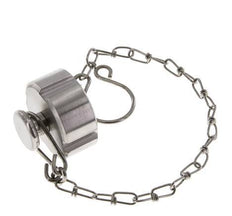 Tuerca de sombrerete Rd28 X 1/8'' DN 10 Acero inoxidable 1.4301 NBR DIN 11851 FDA 21 con cadena