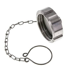 Tuerca de sombrerete Rd52 X 1/6'' DN 25 Acero inoxidable 1.4404 NBR DIN 11851 FDA 21 con cadena