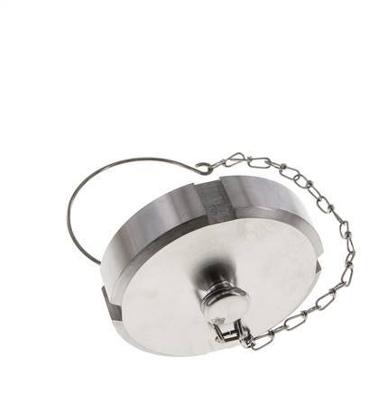 Cap Nut Rd78 X 1/6'' DN 50 Stainless Steel 1.4404 NBR DIN 11851 FDA 21 with Chain