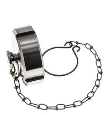 Tuerca de sombrerete Rd52 X 1/6'' DN 25 Acero inoxidable 1.4301 NBR DIN 11851 FDA 21 con cadena