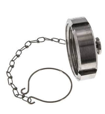 Tuerca de sombrerete Rd58 X 1/6'' DN 32 Acero inoxidable 1.4404 NBR DIN 11851 FDA 21 con cadena