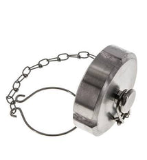 Tuerca de sombrerete Rd58 X 1/6'' DN 32 Acero inoxidable 1.4404 NBR DIN 11851 FDA 21 con cadena